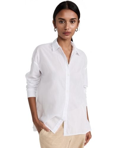 James Perse Oversized Boy Button Front Shirt - White