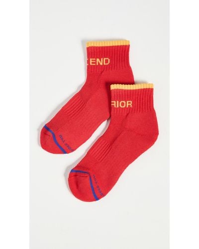 Mother Baby Steps Ankle Socks - Red