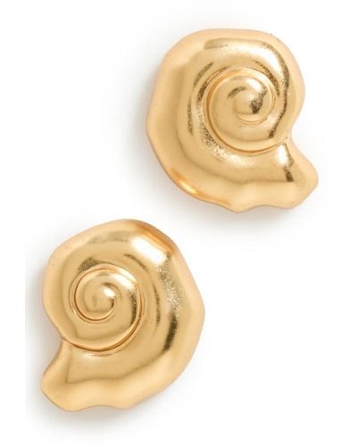Madewell Nautilus Mini Stud Earrings - White