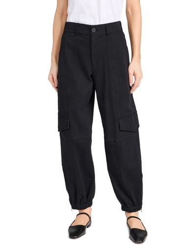 ATM Washed Cotton Twill Cargo Pants - Black