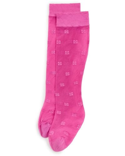 Ganni Butterfly Lace Socks - Pink