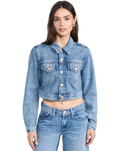 Mother Other Nack! The Chicet Crop Jacket Outhfu - Blue
