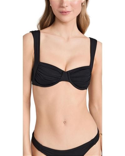 L*Space Pace Tea Bikini Top Back - Black