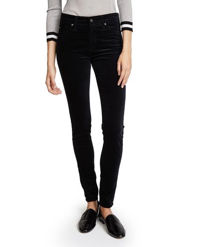 AG Jeans Farrah Velvet Skinny - Black