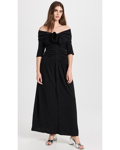 TACH Tach Cothing Adaena Knitted Dress Back - Black