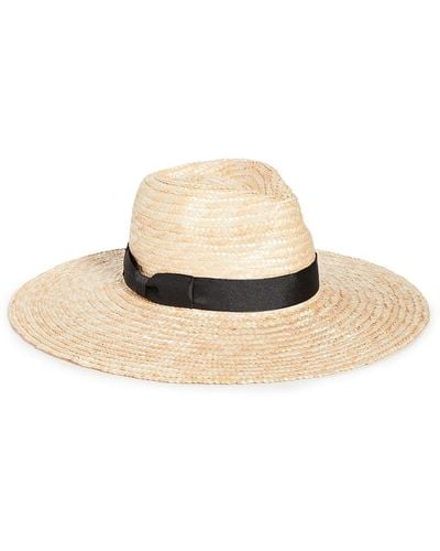 Lack of Color Ack Of Coor The Pencer Wide Fedora Natura - White