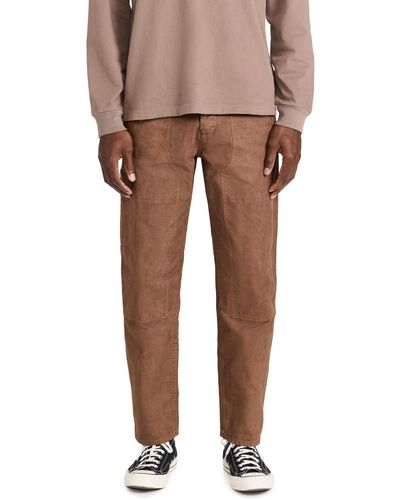 Madewell Relaxed Straight Workwear Pants - Natural
