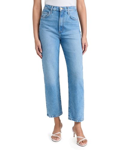 FAVORITE DAUGHTER The Valentina Super High Rise Sraight Jeans - Blue