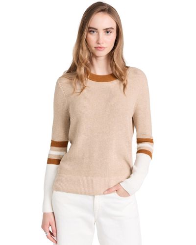 Faherty Throwback Crew Sweater - Natural