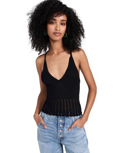 Scotch & Soda Cotch & Oda Pointee Knitted Tank Top Back - Black