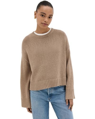 Jenni Kayne Beachy Cropped Crewneck Oatea - Blue