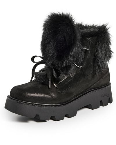 Montelliana Aurora Goat Fur Boots - Black