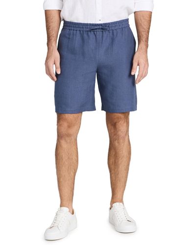 De Bonne Facture Linen Easy Shorts - Blue