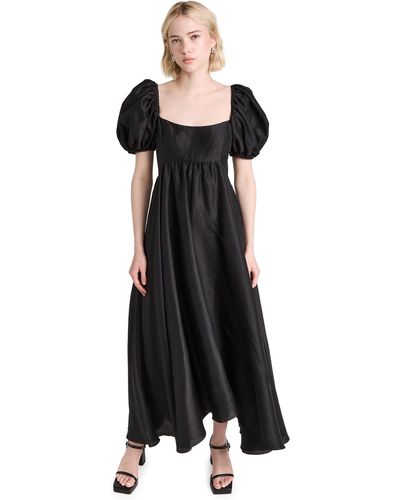 Azeeza Rory Puff Sleeve Dress - Black