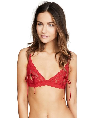 Hanky Panky After Midnight Open Crotch Low Rise Thong - Red