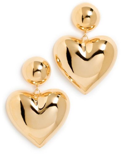 Lelet Gigi Heart Earrings - Metallic