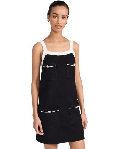 English Factory Knit Mini Dress With Pockets - Black