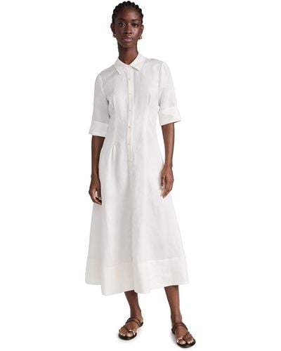 Jonathan Simkhai Sikhai Claudine Short Sleeve Shirt Idi Dress - White