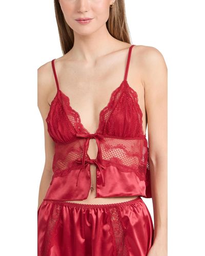 KAT THE LABEL Lucille Camisole - Red
