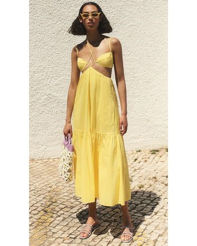 Bardot Willow Midi Dress - Yellow