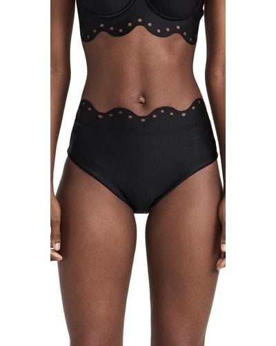 Ancora La Femme Mini Dotted Bikini Bottoms - Black