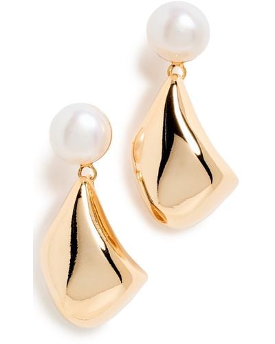 Shashi Pearl Drop Odyssey Earrings - Metallic