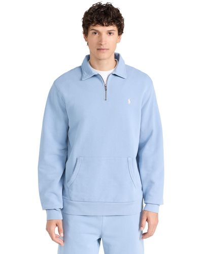 Polo Ralph Lauren Loopback Terry Quarter Zip Sweatshirt - Blue