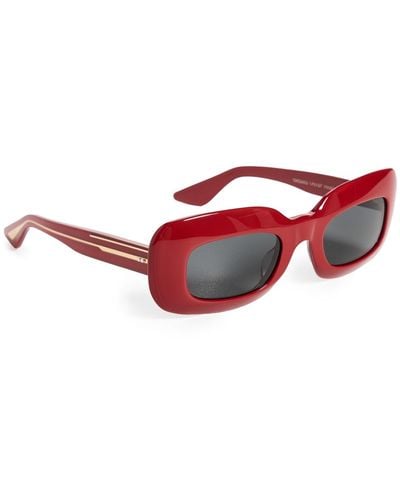 Oliver Peoples X Khaite Rectangular Sunglasses - Red