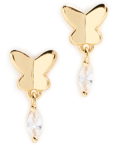Luv Aj Butterfly Dangle Studs - Natural