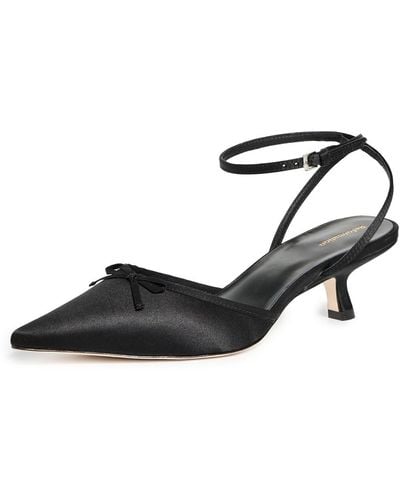 Reformation Wade Kitten Heels With Bow - Black