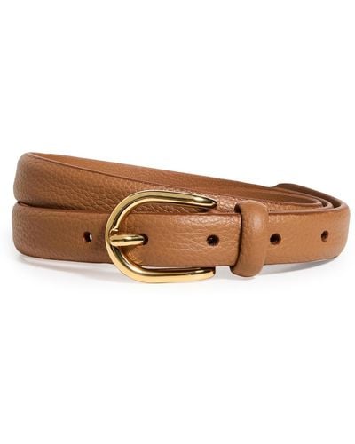 Anderson's Skinny Soft Grained Leather Belt - White