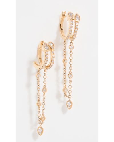 SHAY 18k Fringe Pear Drop Diamond Earrings - Multicolour