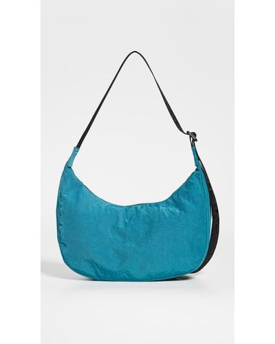 BAGGU Medium Nylon Crescent Bag - Blue