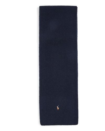 Polo Ralph Lauren Signature Knit Scarf - Blue