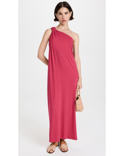 Enza Costa Luxe Knit One Shoulder Dress - Pink