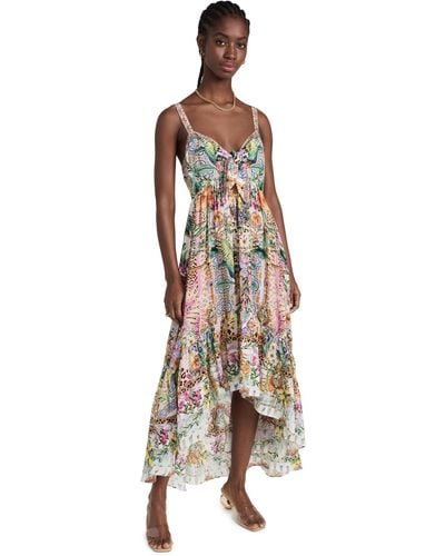 Camilla Cailla Tie Front High Low Dre Flower Of Neptune - Natural