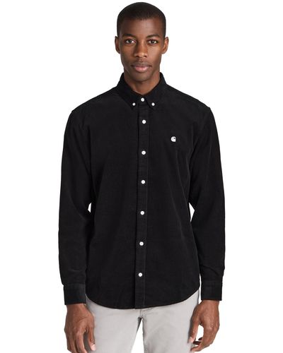 Carhartt Long Sleeve Madison Fine Cord Shirt - Black