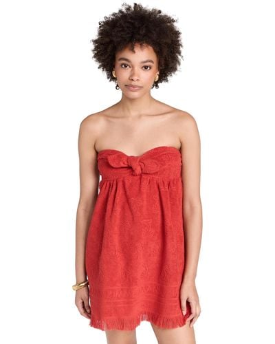 Zimmermann Alight Toweling Mini Dress - Red
