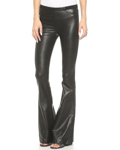 Blank NYC Faux Leather Flare Pants - Black