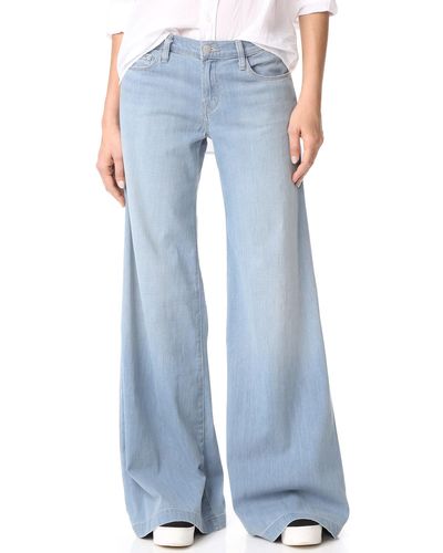 J Brand Lynette Low Rise Super Wide Leg Jeans - Blue