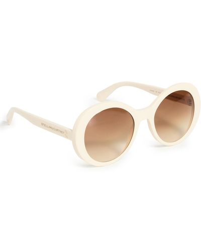 Stella McCartney Oversized Round Sunglasses - White