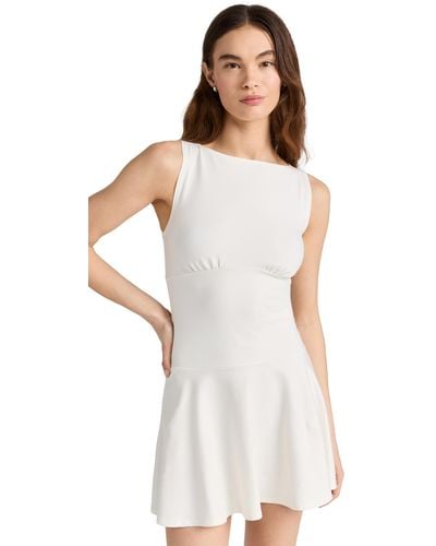 Reformation Reforation Ayve Knit Dress Fior Di Atte - White