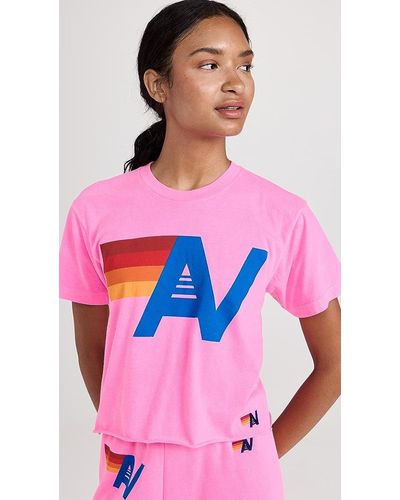 Pink Aviator Nation Tops for Women | Lyst