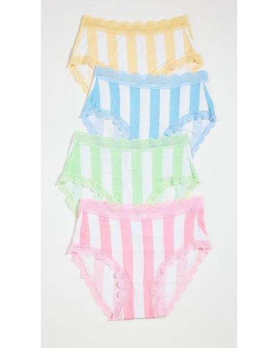 Stripe & Stare Tripe & Tare High Rie Panty Four Pack - Multicolor