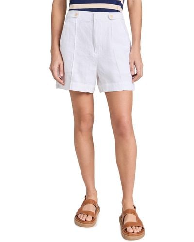 Madewell Refined Linen Clean Tab Shorts - White