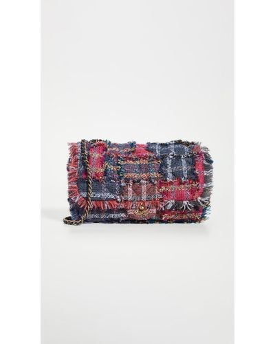 Chanel Multicolor Wool Flap Bag