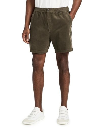 Alex Mill Pull On Easy 5" Shorts In Fine Wale Cord - Green