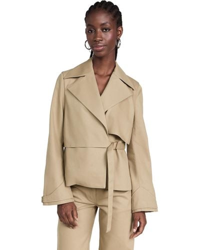 Rosie Assoulin Yippee Kayak Trench Jacket - Natural