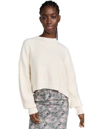 Free People Free Peope Easy Street Crop Puover Sweater Moongow - Multicolor