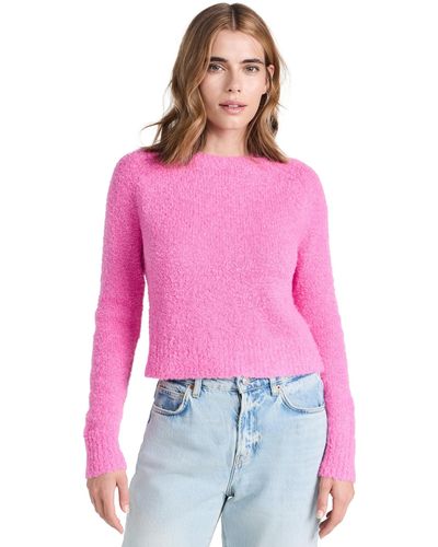 Apiece Apart Ee Textured Crew Sweater X - Pink
